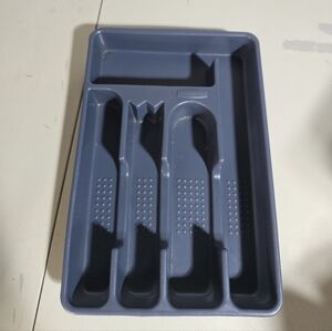 Vtg Rubbermaid Cutlery Tray Silverware/Flatware/Utensil Holder 13”x 9” blue 2919